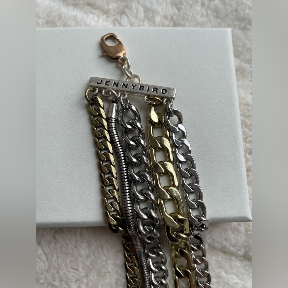 Jenny Bird Mixed Metal Tri-Tone Chain Bracelet